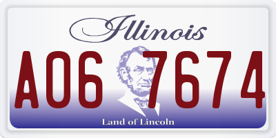 IL license plate A067674