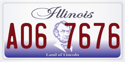 IL license plate A067676