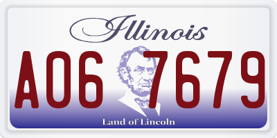 IL license plate A067679