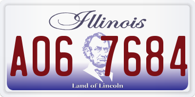 IL license plate A067684