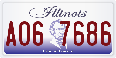 IL license plate A067686