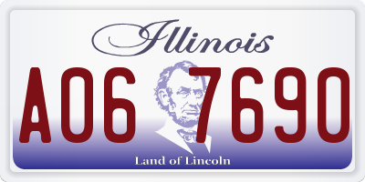IL license plate A067690