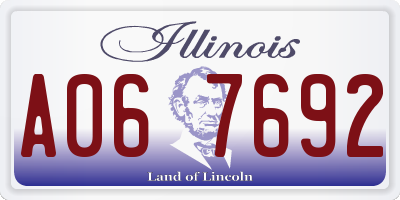 IL license plate A067692