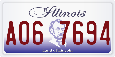 IL license plate A067694