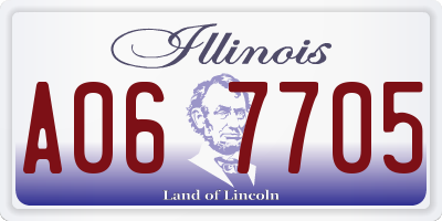 IL license plate A067705
