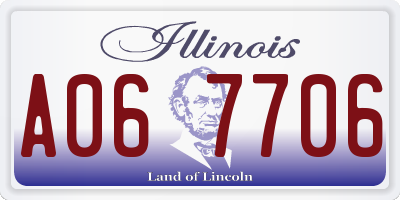 IL license plate A067706