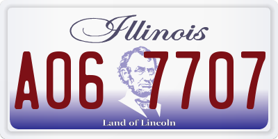 IL license plate A067707