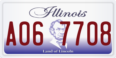 IL license plate A067708