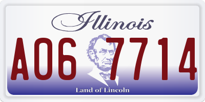 IL license plate A067714