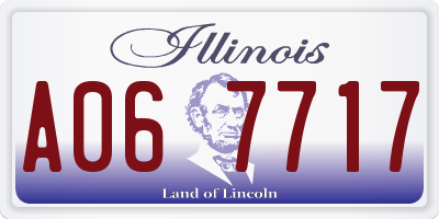 IL license plate A067717
