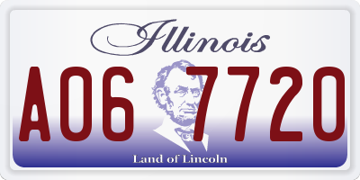 IL license plate A067720