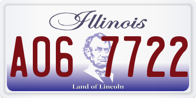 IL license plate A067722