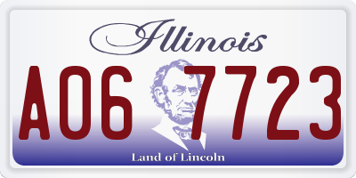IL license plate A067723