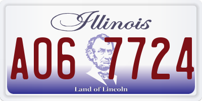IL license plate A067724