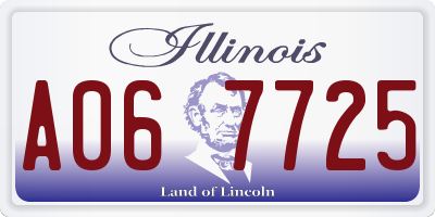IL license plate A067725