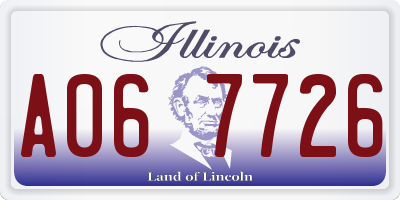 IL license plate A067726