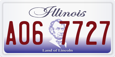 IL license plate A067727