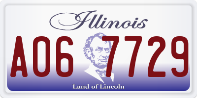 IL license plate A067729