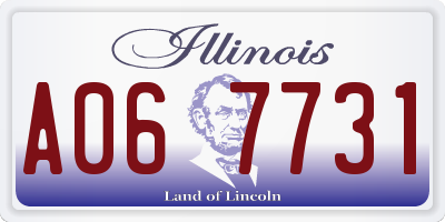 IL license plate A067731