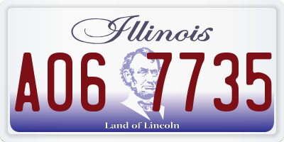 IL license plate A067735