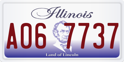 IL license plate A067737