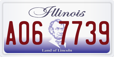IL license plate A067739