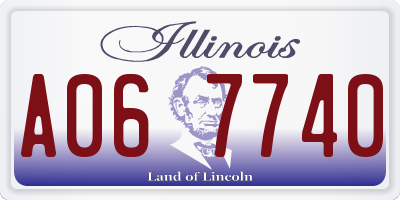 IL license plate A067740