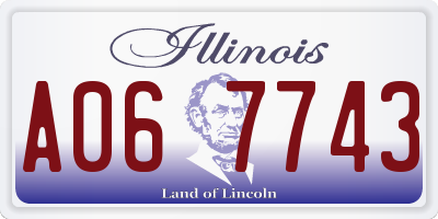 IL license plate A067743