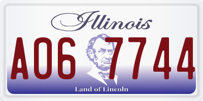 IL license plate A067744