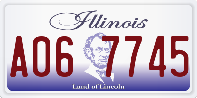 IL license plate A067745