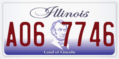 IL license plate A067746