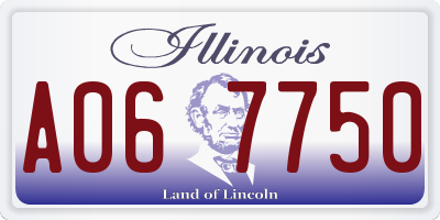 IL license plate A067750