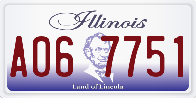 IL license plate A067751