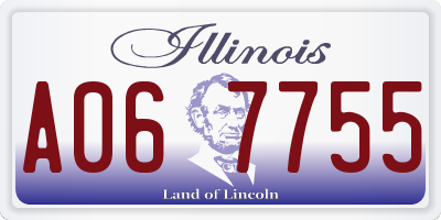 IL license plate A067755