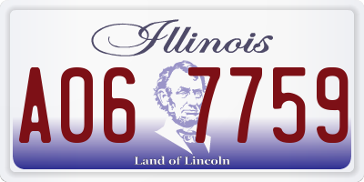 IL license plate A067759