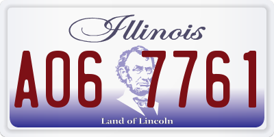 IL license plate A067761