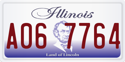 IL license plate A067764