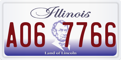 IL license plate A067766