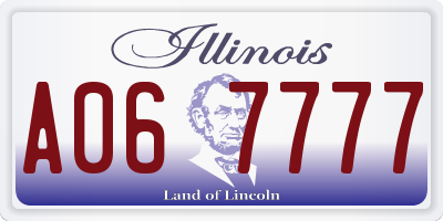 IL license plate A067777