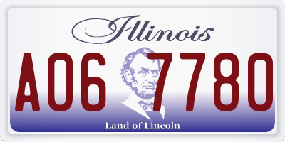 IL license plate A067780