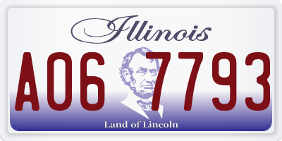 IL license plate A067793
