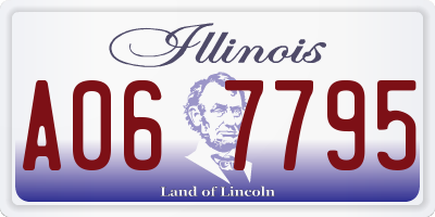 IL license plate A067795