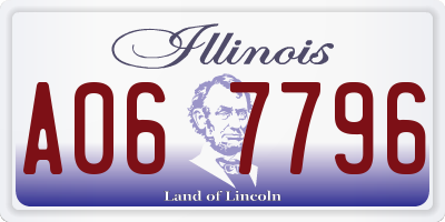 IL license plate A067796