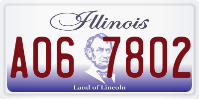 IL license plate A067802