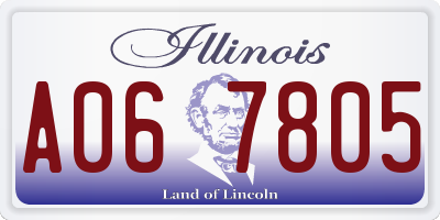IL license plate A067805