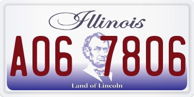 IL license plate A067806