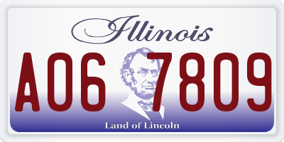IL license plate A067809