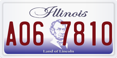 IL license plate A067810