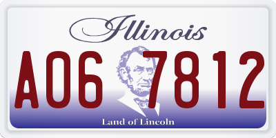 IL license plate A067812