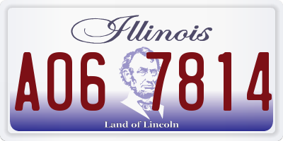 IL license plate A067814